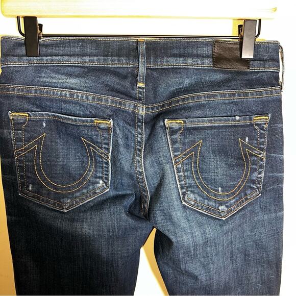 TRUE RELIGION Halle mid rise super distressed skinny jeans 26 - Picture 7 of 8